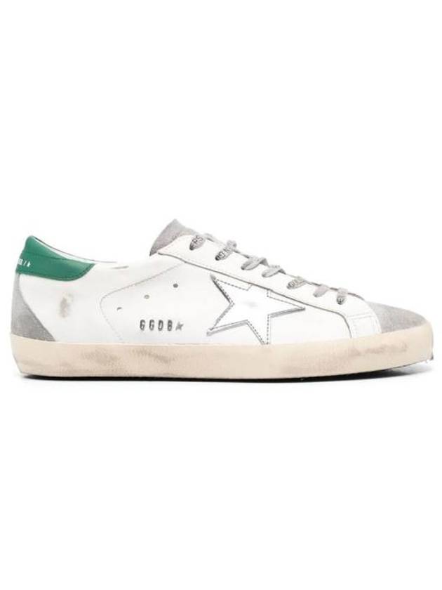 Superstar Green Heel Tab Leather Sneakers White - GOLDEN GOOSE - BALAAN 2