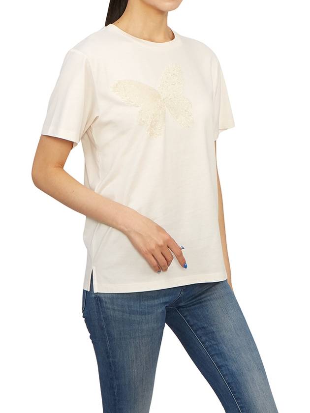 Bassano Cotton Short Sleeve T-Shirt Ivory - MAX MARA - BALAAN 5