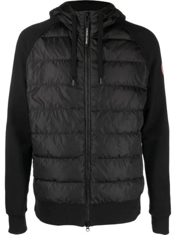 Hybridge Huron Down Zip-Up Hoodie Black - CANADA GOOSE - BALAAN 1