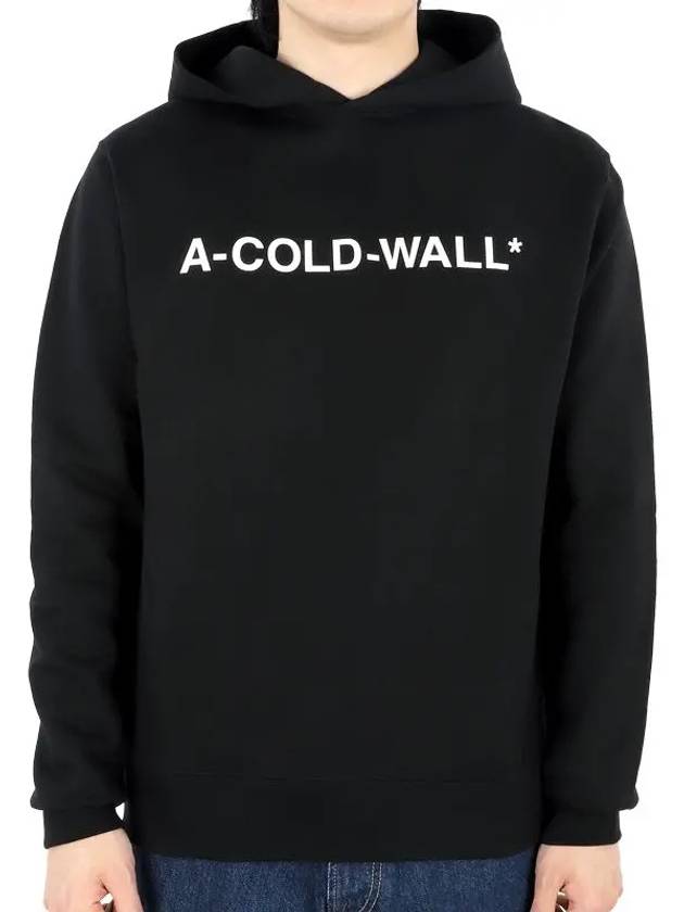 Men's Essential Logo Hooded Sweatshirt Black ACWMW083 BLACK - A-COLD-WALL - BALAAN 2