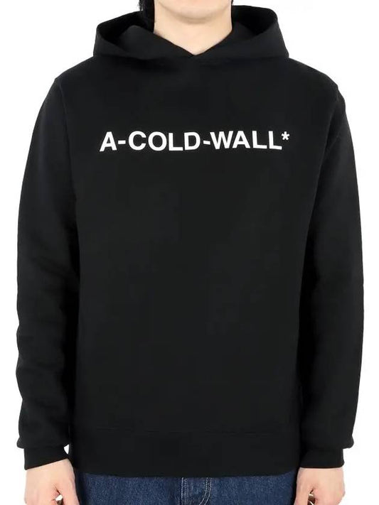 Men's Essential Logo Hooded Sweatshirt Black ACWMW083 BLACK - A-COLD-WALL - BALAAN 1