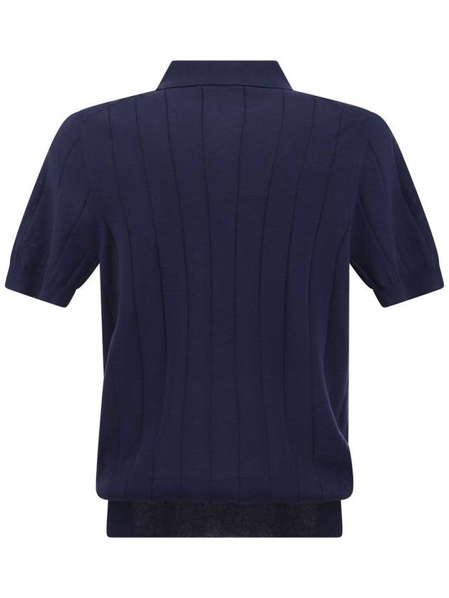 Striped Cotton PK Shirt Navy - FAY - BALAAN 3