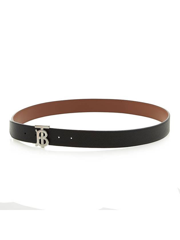 Reversible Monogram Leather Belt Black - BURBERRY - BALAAN 6