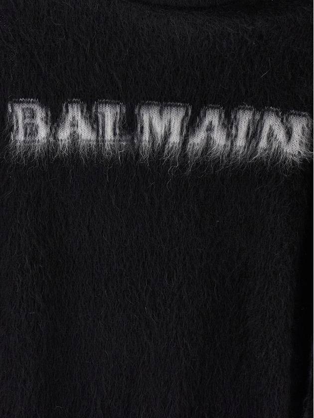 23 fw Black Mohair Blend Sweater BH0KD000KF38EAB B0480738917 - BALMAIN - BALAAN 5