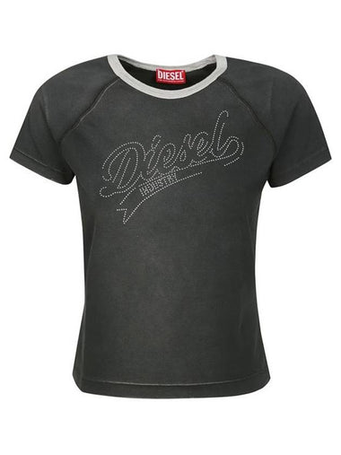 T-Vincie Crystal Short Sleeve T-Shirt Dark Grey - DIESEL - BALAAN 1