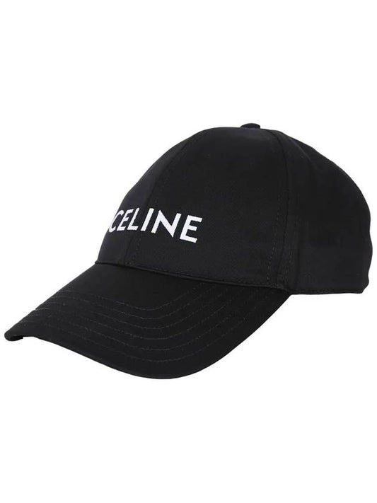 242N 2AUA1 Logo Ball Cap Hat Black - CELINE - BALAAN 1