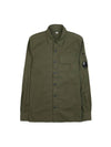 Lens Wappen Ripstop Shirt Zip Up Jacket Green - CP COMPANY - BALAAN 1