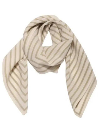 Striped Monogram Silk Scarf - TOTEME - BALAAN 1