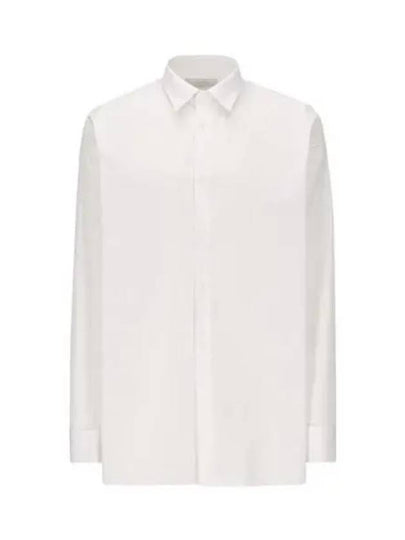 Oversized Cotton Long Sleeved Shirt White - PRADA - BALAAN 2