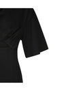 La Robe T-shirt Bahia Open Waistline Cotton Short Dress Black - JACQUEMUS - BALAAN 5