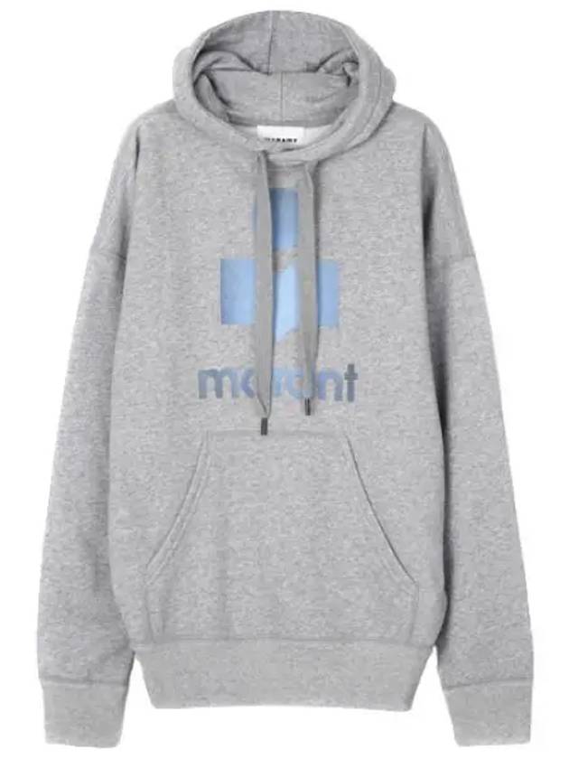 Mansel Big Logo Print Hoodie Grey - ISABEL MARANT - BALAAN 2