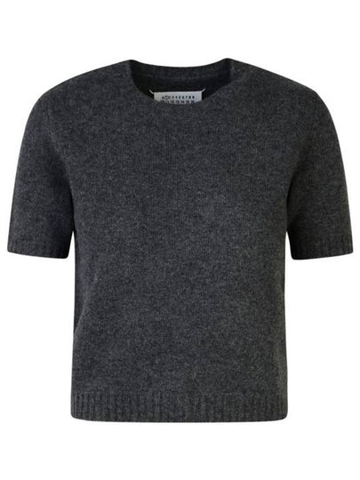 Washed Lambswool Crewneck Knit Top Grey - MAISON MARGIELA - BALAAN 2