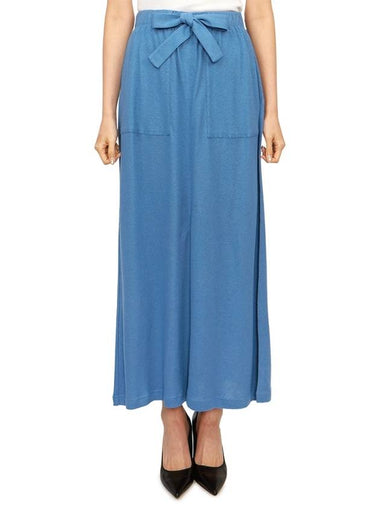 Mia Long A-Line Skirt Blue - MAX MARA - BALAAN 1