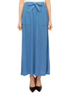 Mia Long A-Line Skirt Blue - MAX MARA - BALAAN 2