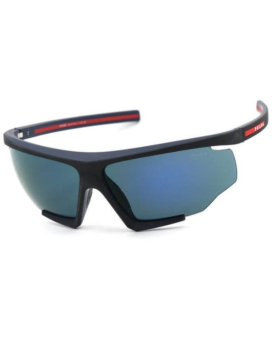 Eyewear Linea Rossa Impavid Sunglasses Blue Black - PRADA - BALAAN 2