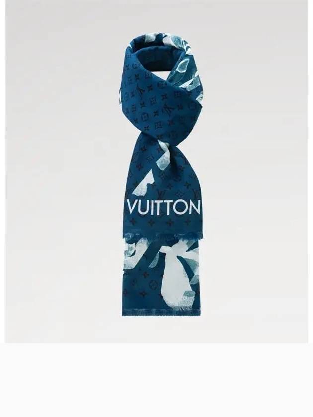 Men's Monogram Flower Stole Blue - LOUIS VUITTON - BALAAN 2