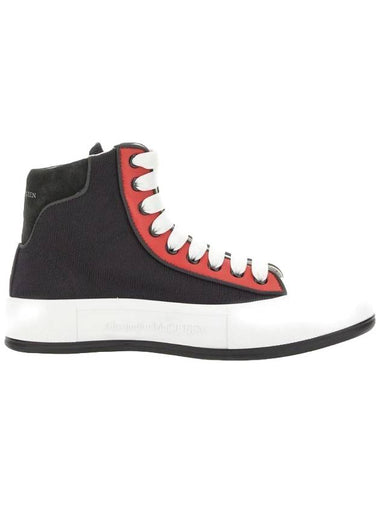 logo tab bicolor high top sneakers black - ALEXANDER MCQUEEN - BALAAN 1