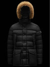 Cluny Long Down Jacket Black - MONCLER - BALAAN 3