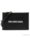 logo strap card wallet black - BALENCIAGA - BALAAN 3