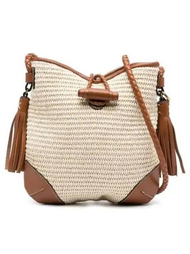 Taggy Raffia Cross Bag Cognac - ISABEL MARANT - BALAAN 2