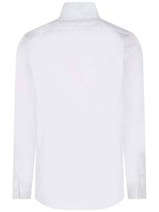 Men's Slim Cut Poplin Long Sleeve Shirt White - BALMAIN - BALAAN 3