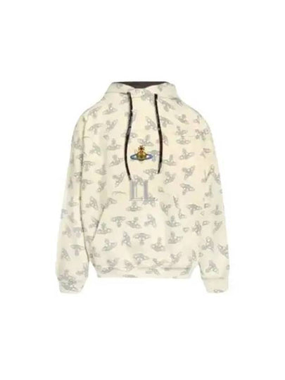 Fresh Allover Logo Print Hoodie Cream - VIVIENNE WESTWOOD - BALAAN 2