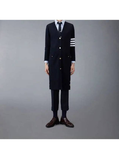 Milano Fine Merino Cardigan Navy - THOM BROWNE - BALAAN 2