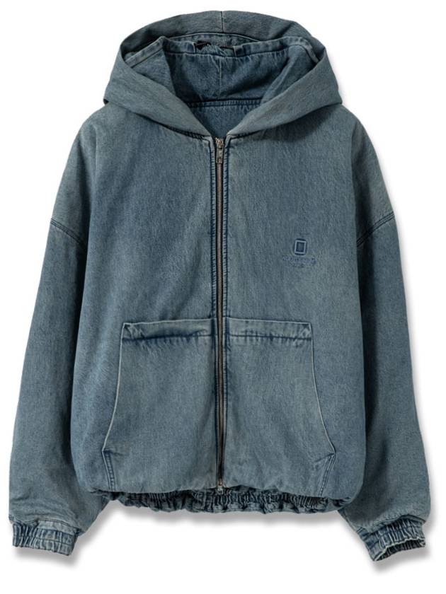 Blue Denim Hooded Jumper W243JP26987L - WOOYOUNGMI - BALAAN 1