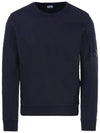 Men's Light Fleece Lens Wappen Sweatshirt Navy - CP COMPANY - BALAAN 3