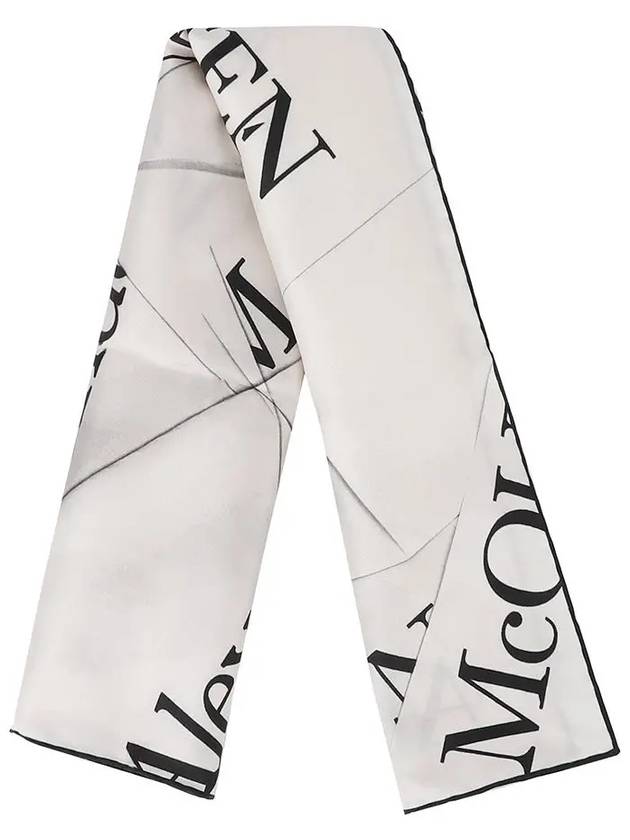 Logo Silk Muffler Ivory - ALEXANDER MCQUEEN - BALAAN 3