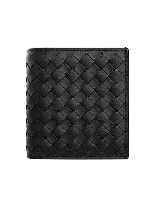 Intrecciato Small Folder Half Wallet Black - BOTTEGA VENETA - BALAAN 2