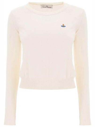 ORB Embroid Logo Knit Top Cream - VIVIENNE WESTWOOD - BALAAN 2