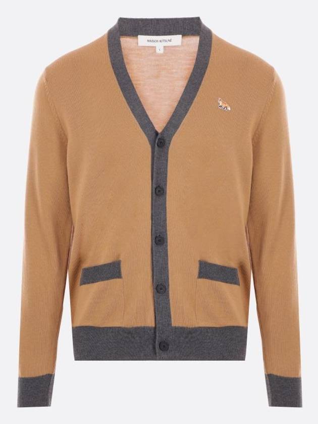 Baby Fox Patch Regular Cardigan Beige - MAISON KITSUNE - BALAAN 2