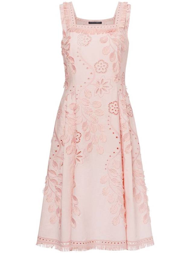 Alberta Ferretti Sangallo Flower And Fringe Dress Clothing - ALBERTA FERRETTI - BALAAN 1