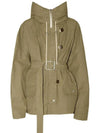 Wax Belted Hooded Jacket Khaki - ACNE STUDIOS - BALAAN 2