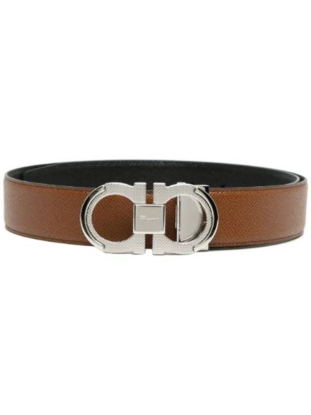 Salvatore Free Cutting Reversible Belt Vicuna Black - SALVATORE FERRAGAMO - BALAAN 1