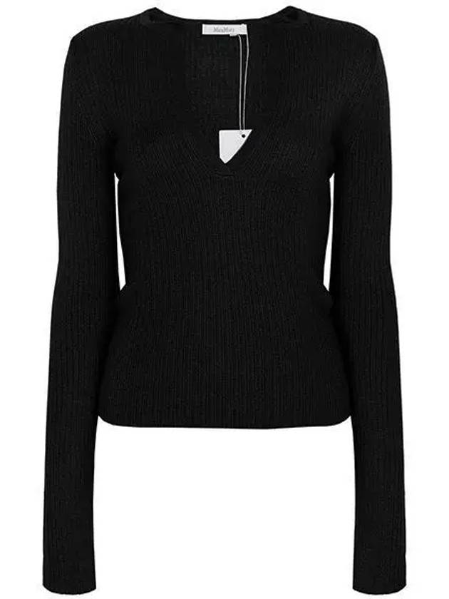 Black Urlo Cashmere Silk Knit 009 1121256 - MAX MARA - BALAAN 1