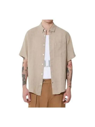 Bellini Linen Short Sleeve Shirt Beige - A.P.C. - BALAAN 2