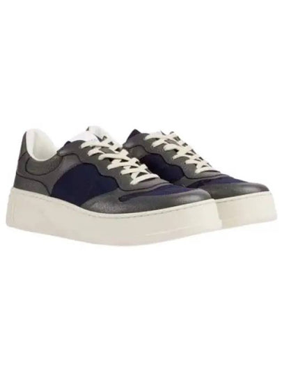 Interlocking G Leather Low Top Sneakers Grey - GUCCI - BALAAN 2