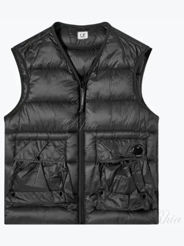 Lens Detail Zip-Up Quilted Vest Black - CP COMPANY - BALAAN 2