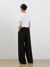 Linen string long wide pants black - RYUL+WAI: - BALAAN 4