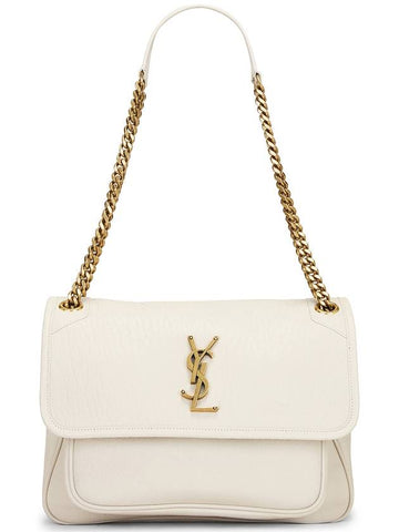 Nikki Medium Chain Shoulder Bag Blanc Vintage - SAINT LAURENT - BALAAN 1