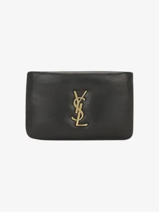 Calypso Zipped Card Wallet Black - SAINT LAURENT - BALAAN 3