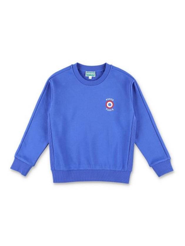 Kids Logo Print Sweatshirt Blue - KENZO - BALAAN 1