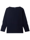 Gildo R Elbow Patch Plain Long Sleeve T-Shirt Navy - SAINT JAMES - BALAAN 1