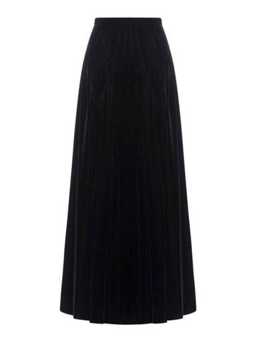 Christian Midi Skirt 411J22A51329000 BLACK - DIOR - BALAAN 1