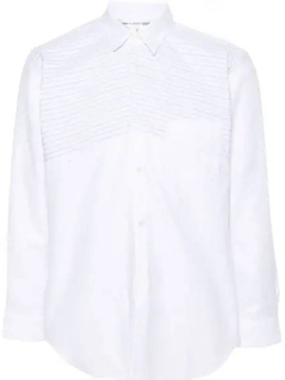 Striped Long Sleeve Shirt White - COMME DES GARCONS - BALAAN 2