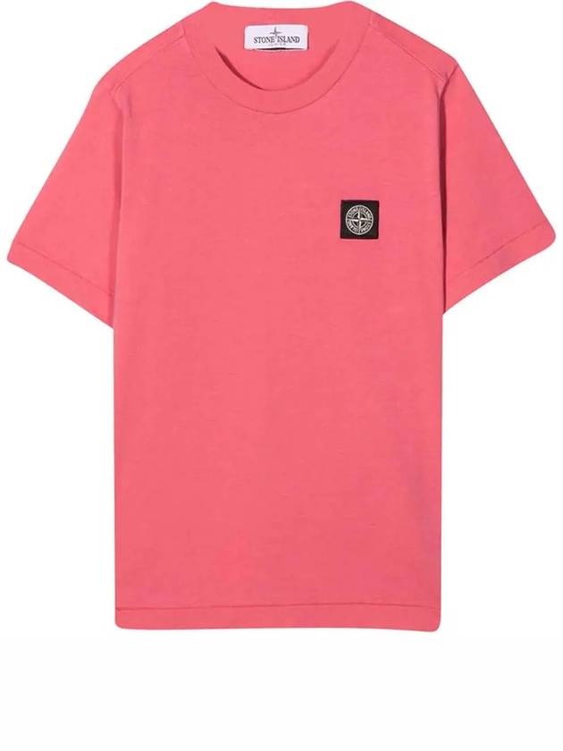 Kids Logo Patch T Shirt Pink 761620147 V0087 - STONE ISLAND - BALAAN 2