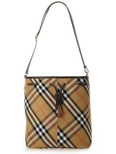 Check Cotton Bucket Bag Beige - BURBERRY - BALAAN 2