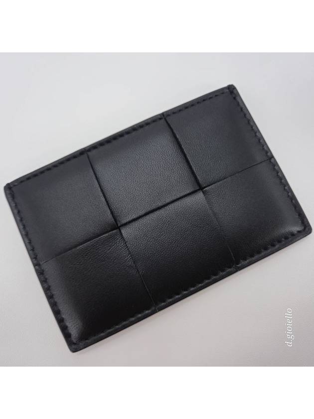 Intrecciato Lambskin Calfskin Card Wallet Black - BOTTEGA VENETA - BALAAN 8